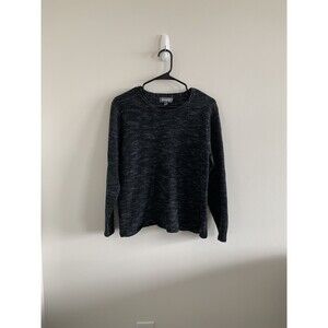 Bonobos Women’s Heathered Black Sweater 100% Merino Wool Size XL Long Sleeve